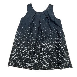 Nautica Blue White Polka Dot Lined Dress Size 5 Little Girl's